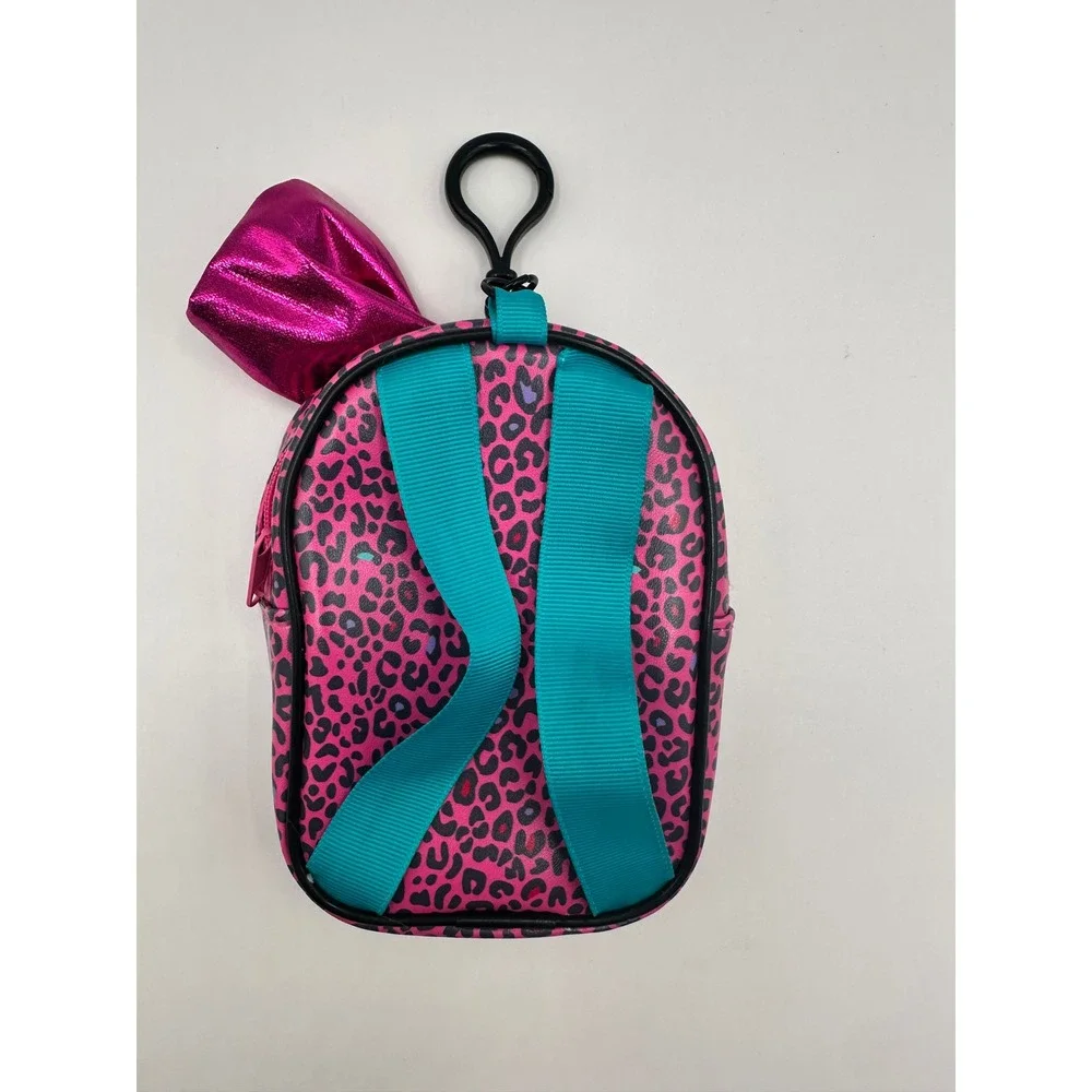 LOL Surprise Backpack‎ Purse Pink Leopard Born to Rock Bow Small Clip On